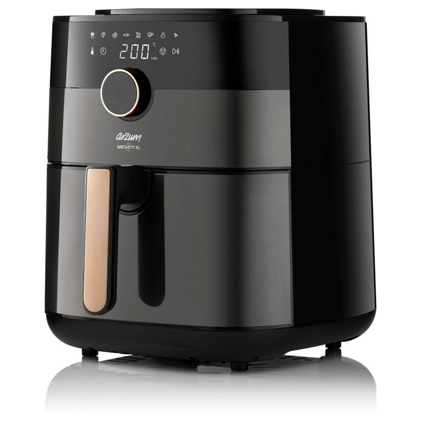 arzum Heißluftfritteuse Airfryer Fritteuse 6l 1750W Display Timer Schwarz - 8693184917350