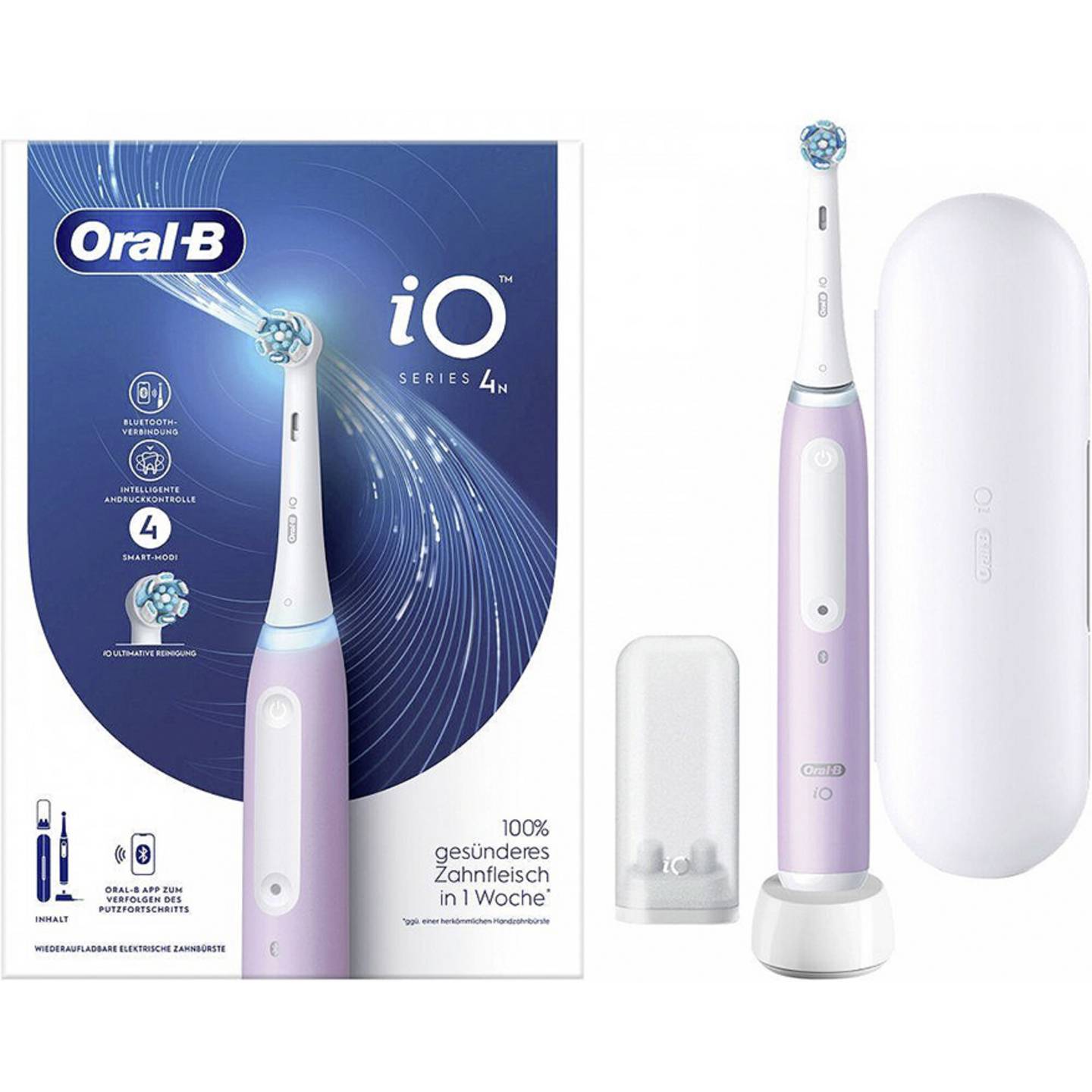 Oral-B iO Series 4 Elektrische Zahnbürste lavendel Zahnpflege Bluetooth Timer - 4210201415008