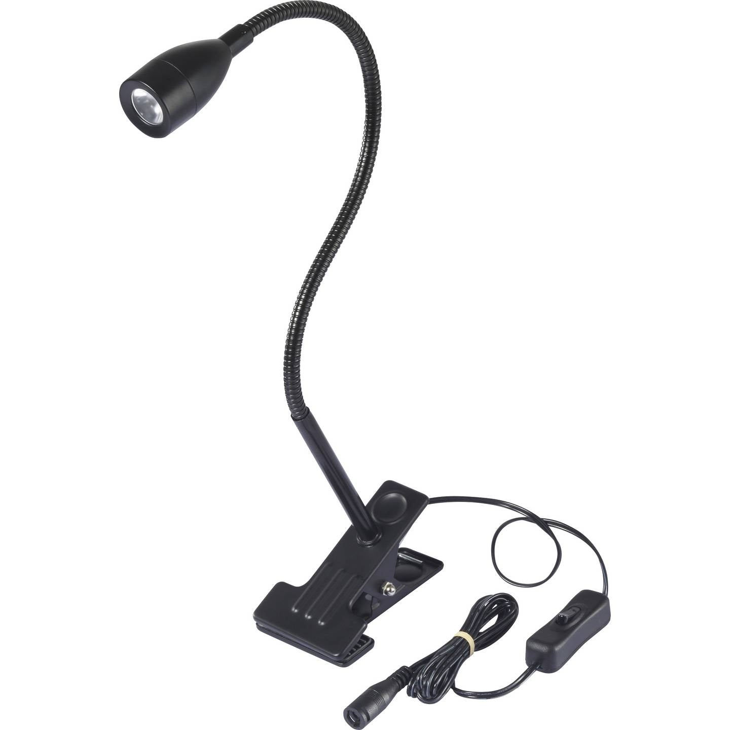 Sygonix Tischlampe LED Schwanenhals SY-6737554 Lampe flexibel schwarz 350mm - 4064161408514