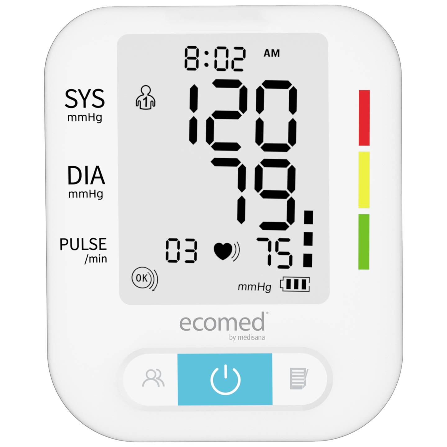 Ecomed Blutdruckmessgerät Oberarm BU-95E Gesundheitsmonitor Handtuchheizkörper - 4015588232060