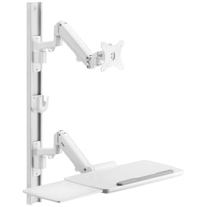 B-Ware SpeaKa Professional Monitor-Wandhalterung höhenverstellbar mit Tastaturablage
