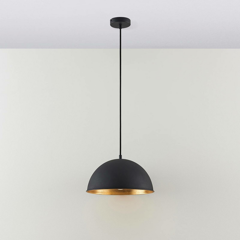 Lindby Pendelleuchte Leya Pendelleuchte Lampe Leuchte Hängeleuchte E27 schwarz