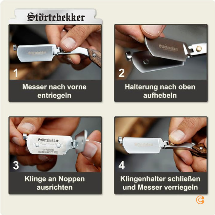 Störtebekker Rasiermesser Rasierer Barbiermesser 10 Rasierklingen UNVOLLSTÄNDIG