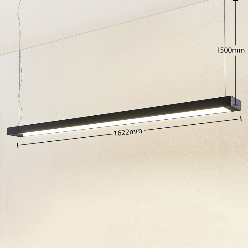 B-Ware Arcchio LED Pendelleuchte Hängelampe Cuna schwarz Bürobeleuchtung Aluminium