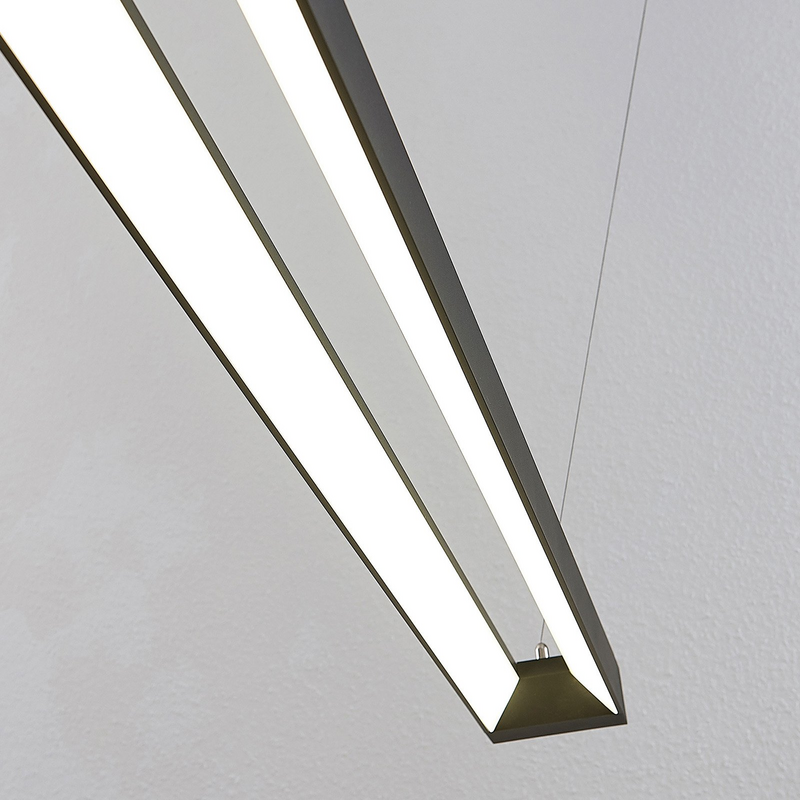B-Ware Arcchio LED Pendelleuchte Hängelampe Cuna schwarz Bürobeleuchtung Aluminium