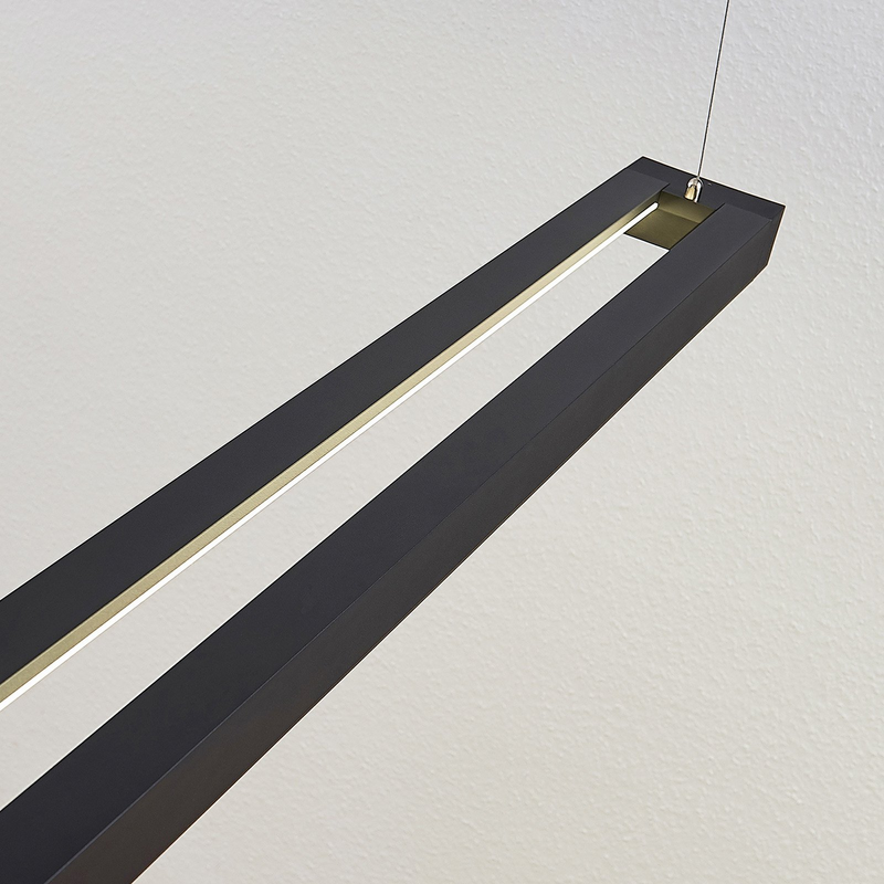 B-Ware Arcchio LED Pendelleuchte Hängelampe Cuna schwarz Bürobeleuchtung Aluminium