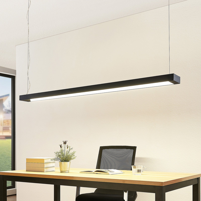 B-Ware Arcchio LED Pendelleuchte Hängelampe Cuna schwarz Bürobeleuchtung Aluminium