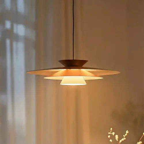 B-Ware Lucande Led Pendelleuchte Livie Hängeleuchte Hängelampe Beige Aluminium ø 50cm