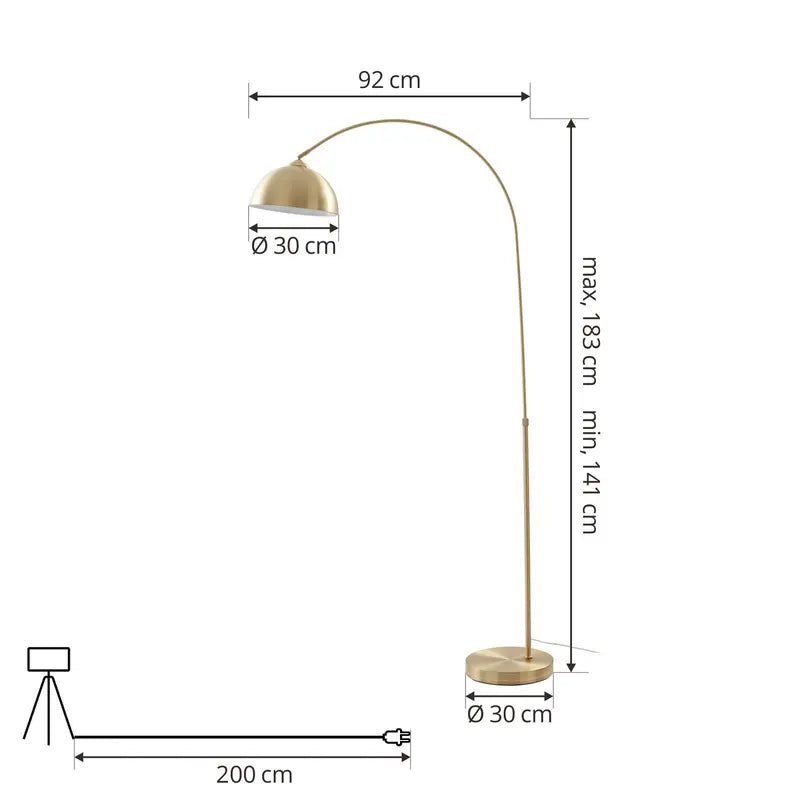 B-Ware Lindby Lennart Bogenstehleuchte Standleuchte Stehlampe Stehleuchte Leuchte LED