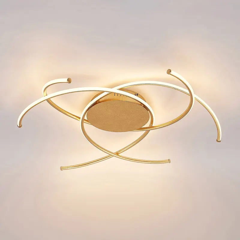 B-Ware Lindby Yareli Led Deckenlampe Deckenleuchte Leuchte Lampe 70 Cm Wohnzimmer Gold