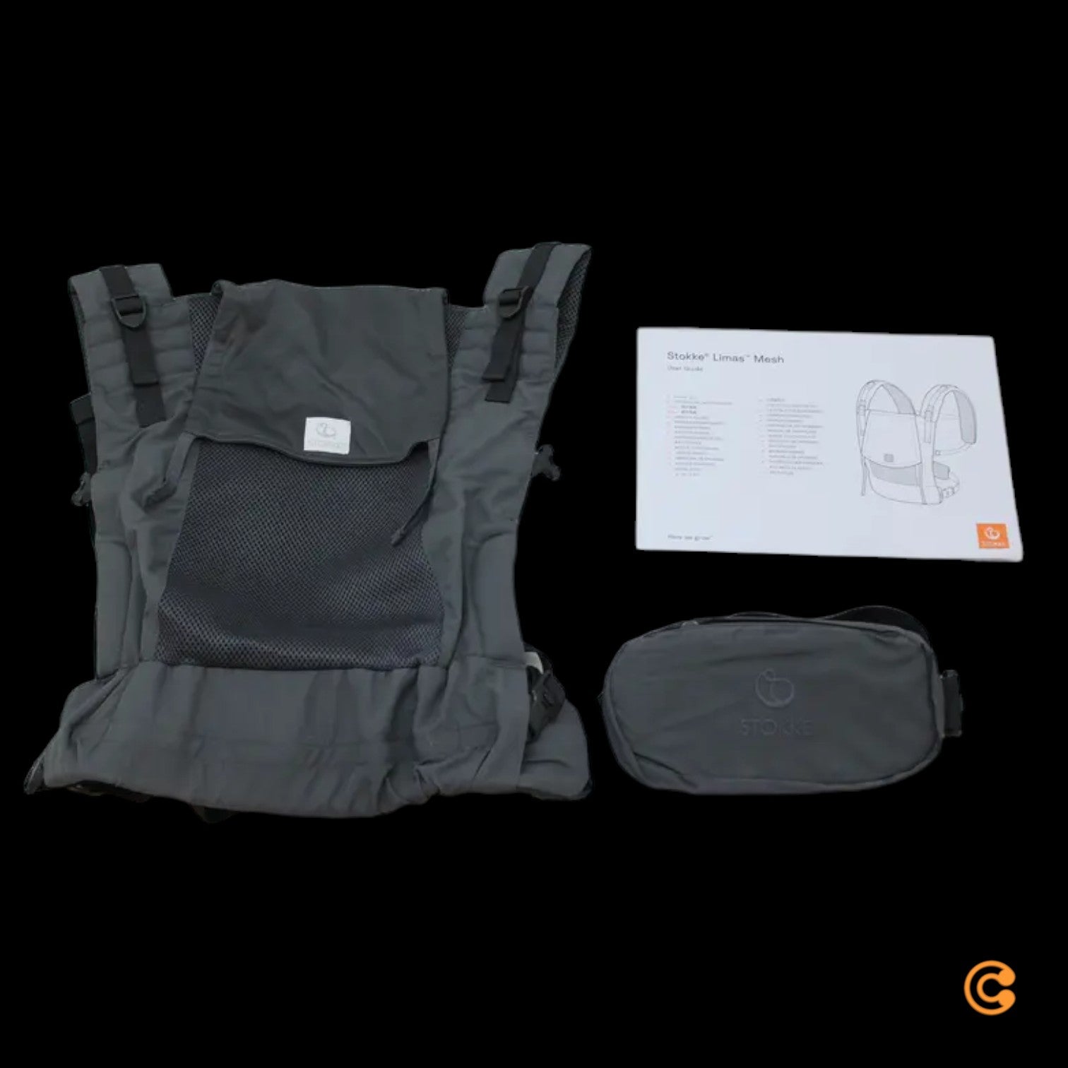 B-Ware Stokke Limas Babytrage Tragehilfe Mesh Anthracite Ergonomisch Trage Baby