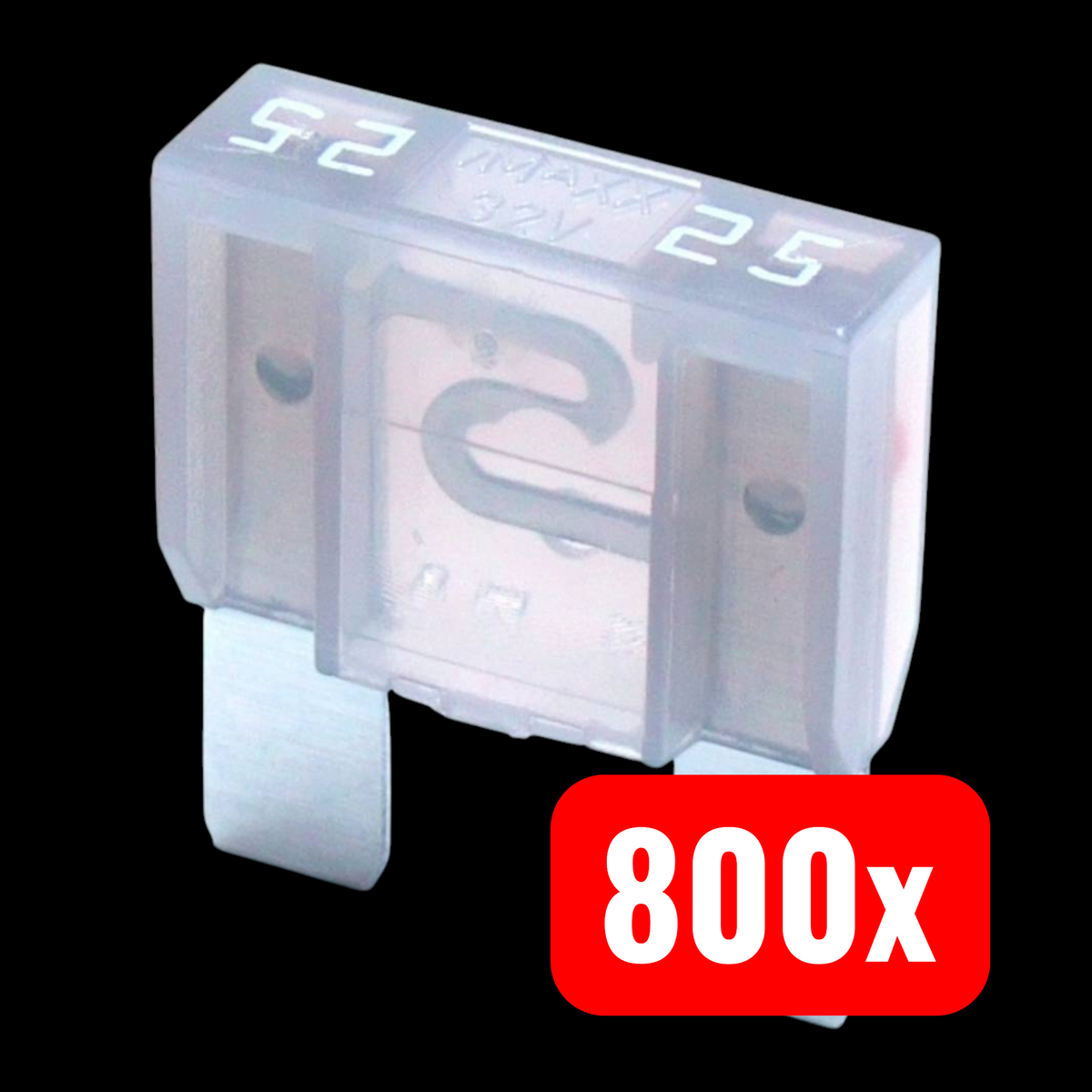 iMaXX maxiOTO F9025 Maxi Flachsicherung 25A 32V Grau KFZ Sicherung 800 STÜCK - 1