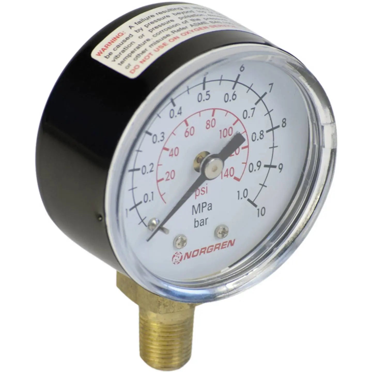B-Ware Imi Norgren Manometer Druckmesser Druckluft Rückseite Anschluss 2 Stück - 4016138192728