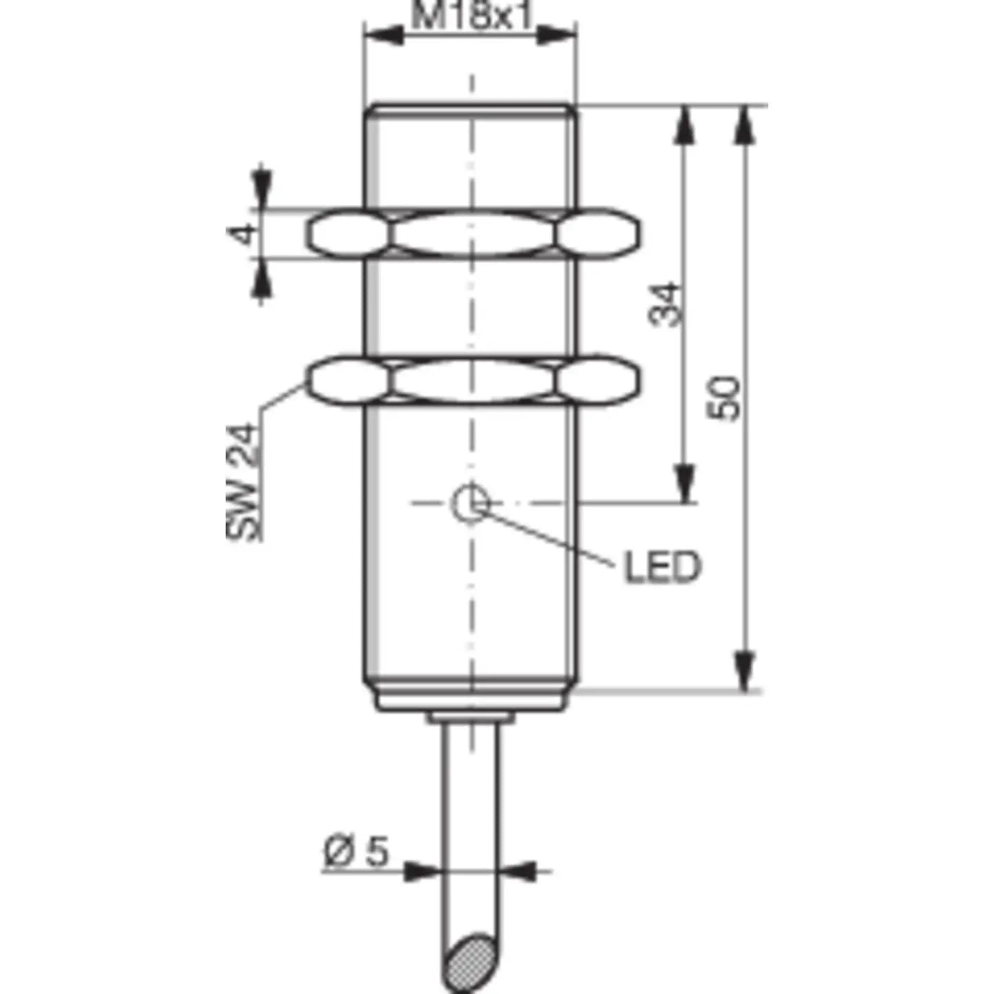 B-Ware Contrinex Dw Ad 503 M18 Induktiver Näherungsschalter M18 Quasi Bündig Pnp - 2050000033773