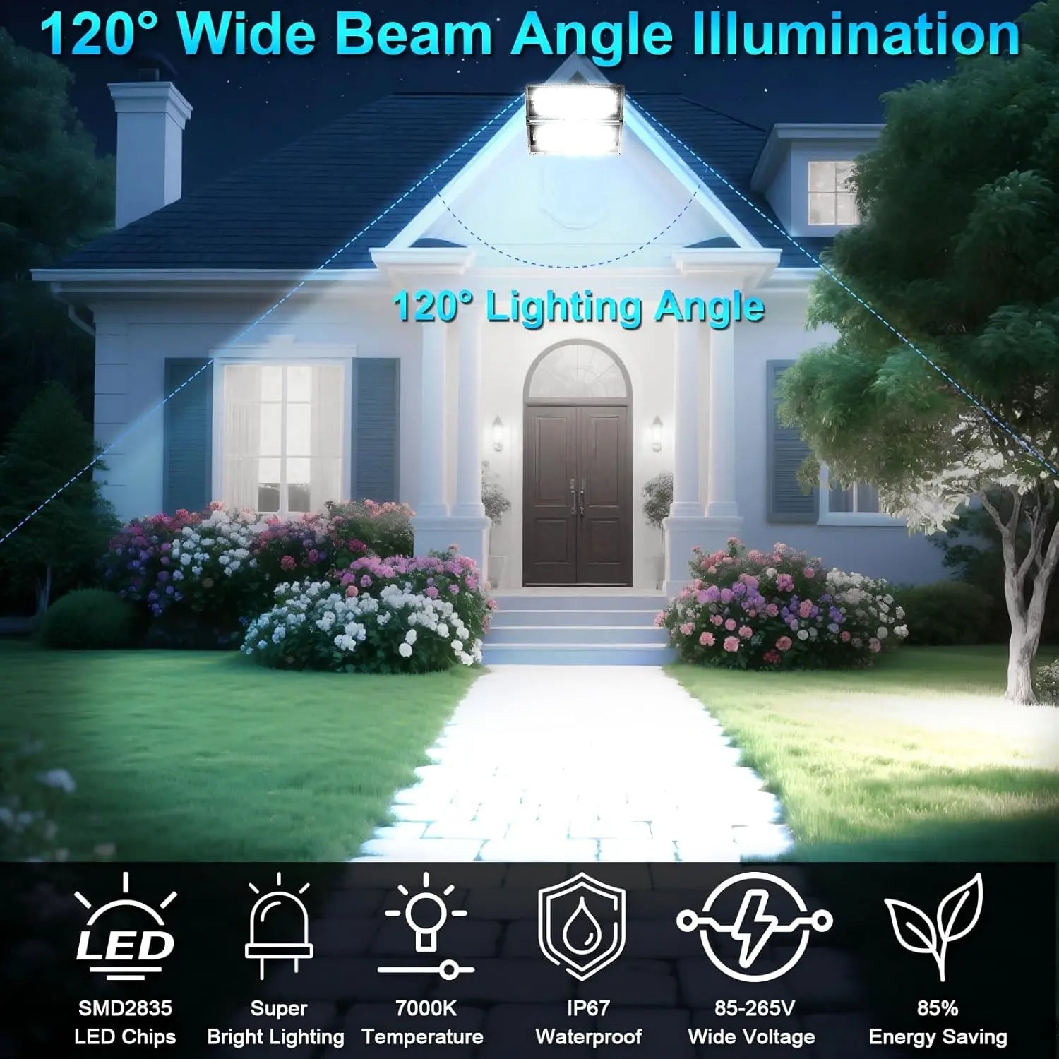 B-Ware Indmird Led Fluter 300 W 36000lm Ip67 Außenstrahler Flutlicht 7000 K - 1