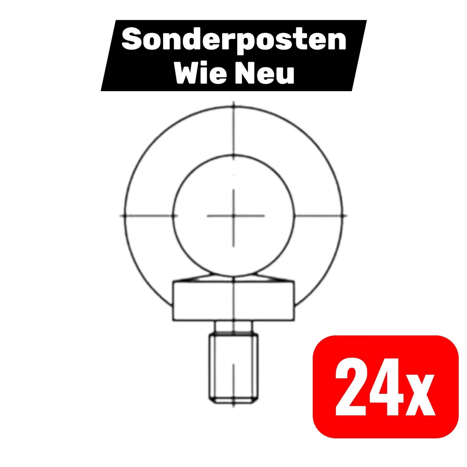 B-Ware Industrial Quality Supplies Ringschraube Din 580 M6 A2 M8 24 Stück - 4051426578198