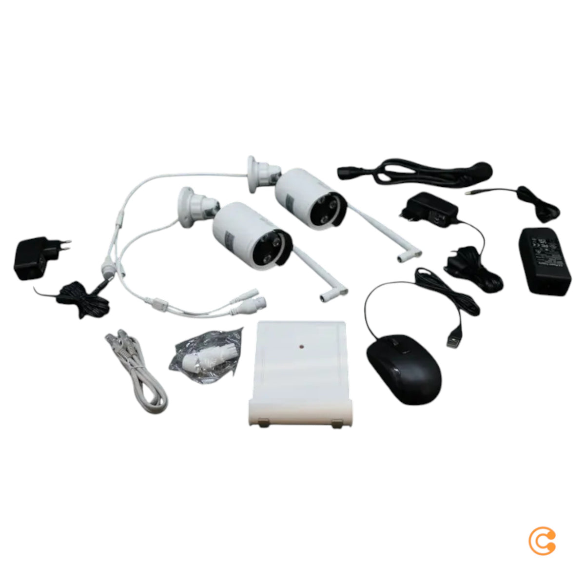 Inkovideo INKO-AL3003-2 WLAN IP-Überwachungskamera-Set 4-Kanal SIEHE TEXT/FOTO - 4260383611712