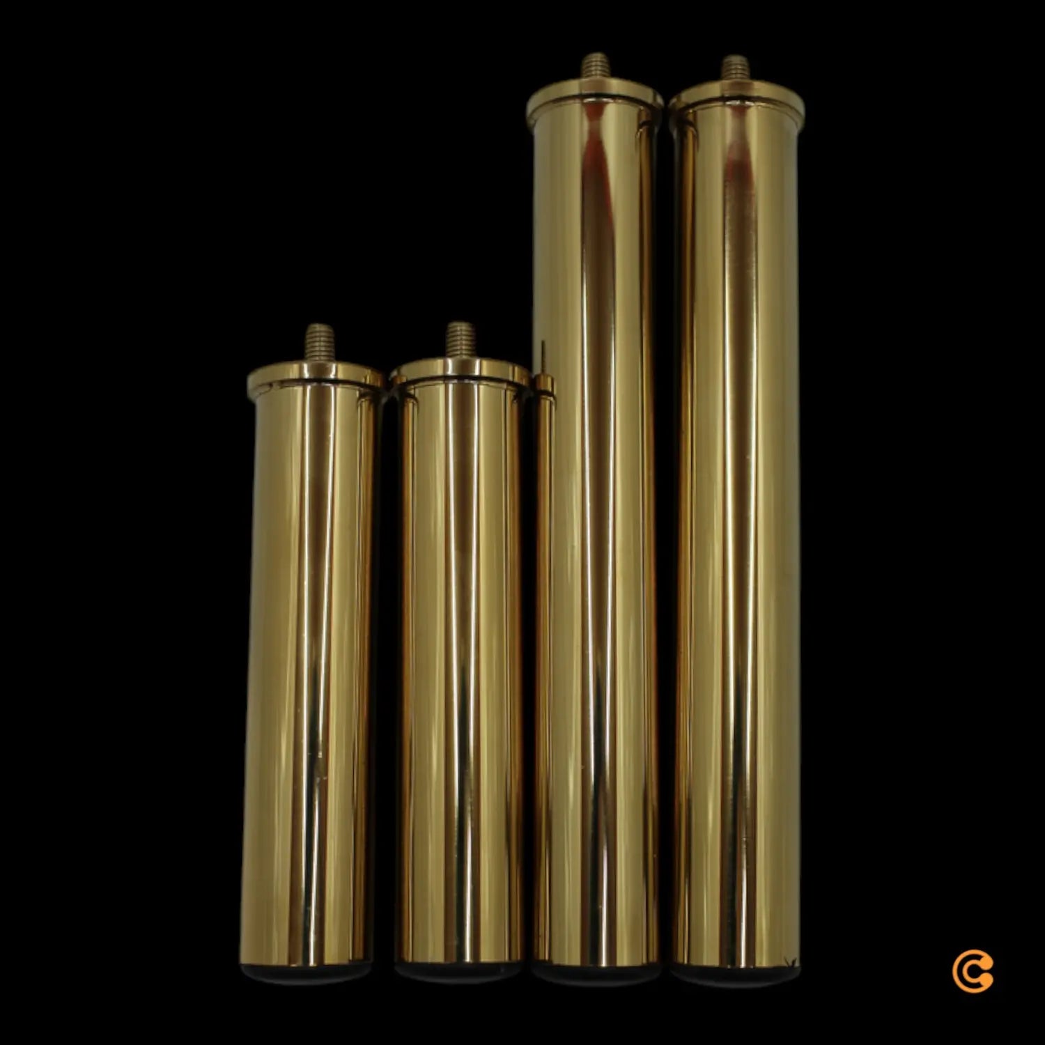 B-Ware Innovation Living Metallmöbelbeine Möbelfuß Gold 2x15cm 2x22.5cm 4er Set Ersatz - 5700110808538