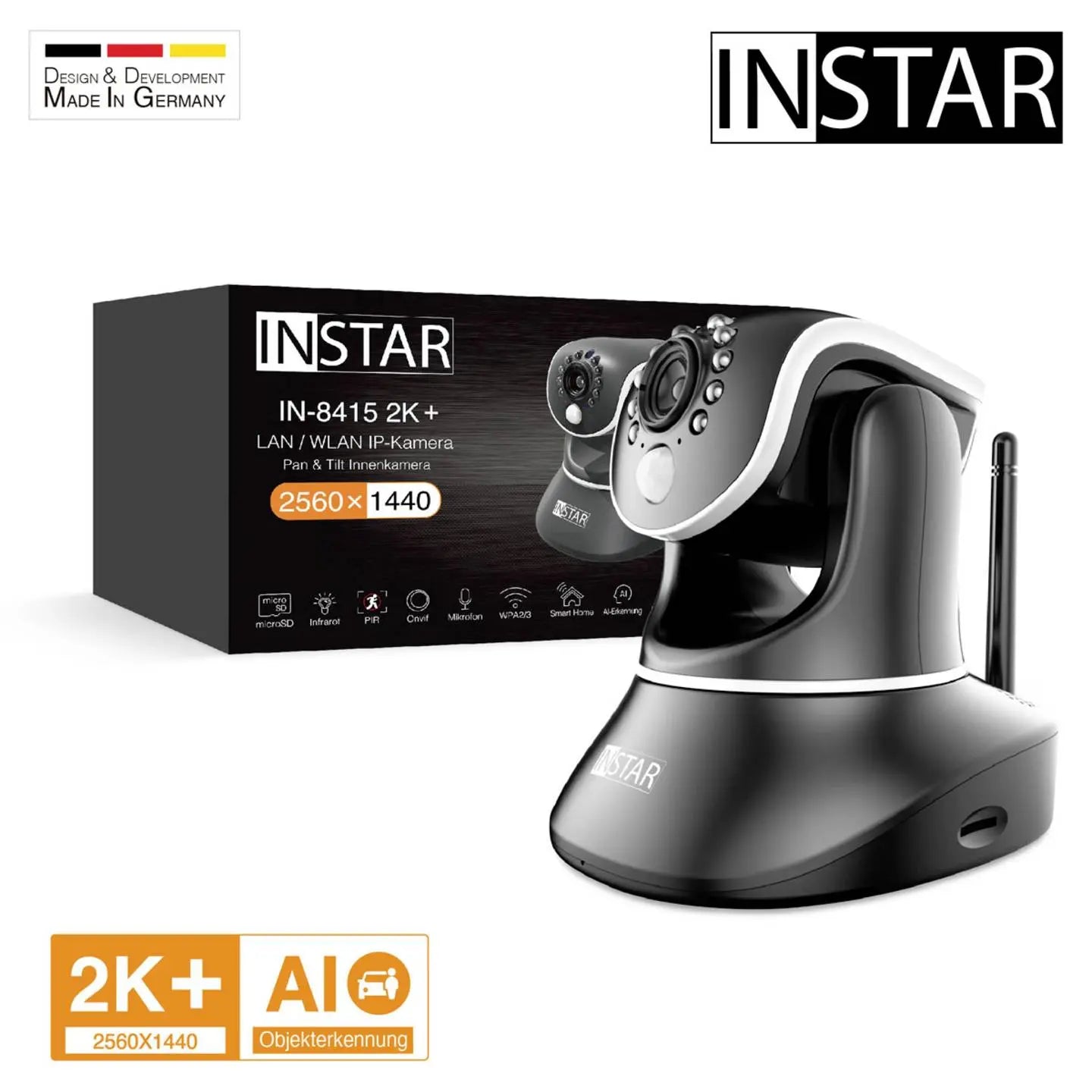 B-Ware Instar überwachungskamera Ip Kamera Wlan Kamera Schwarz Innenbereich Home Kit Po E - 4260591891203