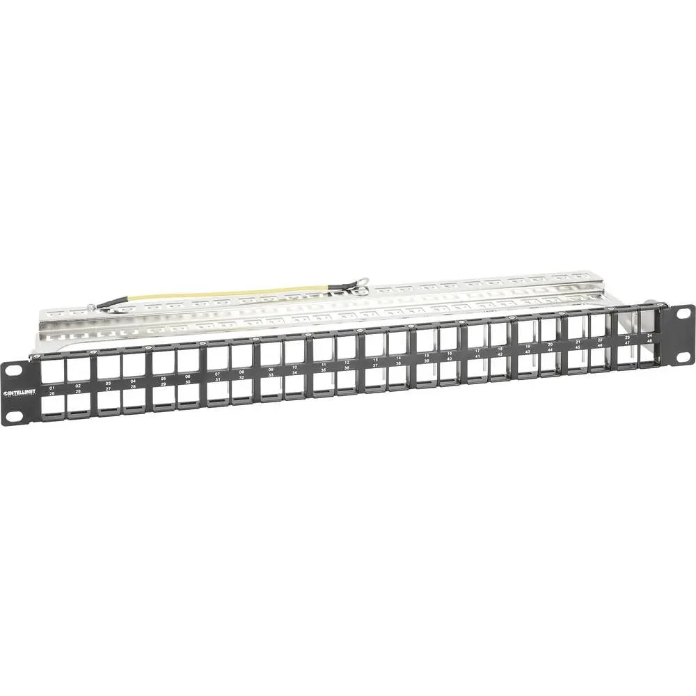 B-Ware Intellinet Patchpanel Patchfeld Keystone Jacks 48 Port Geschirmt 1 He Schwarz - 766623721028