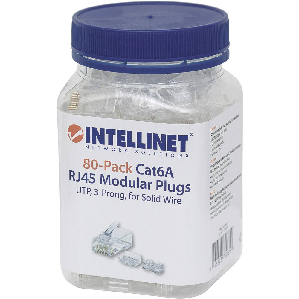 Intellinet Kabel 80er Pack Cat6 A Rj45 Modularstecker Utp 3 Punkt Ader Stecker B-Ware - 766623790659