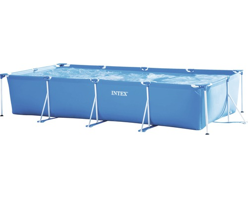 B-Ware Intex Aufstellpool Rechteckig Frame Pool 450x220x84 Cm Pvc Blau Pool Außen 7127 L - 6941057400280
