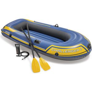 Intex - Bootset -Challenger 2 Schlauchboot Boot Luftpumpe 2 Paddel bis 170 kg703 - 6941057463674