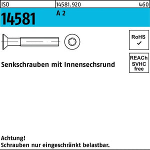 B-Ware Reyher Senkschraube Schraube Innensechsrund Iso 14581 A 2 M8 30mm 100 Stück