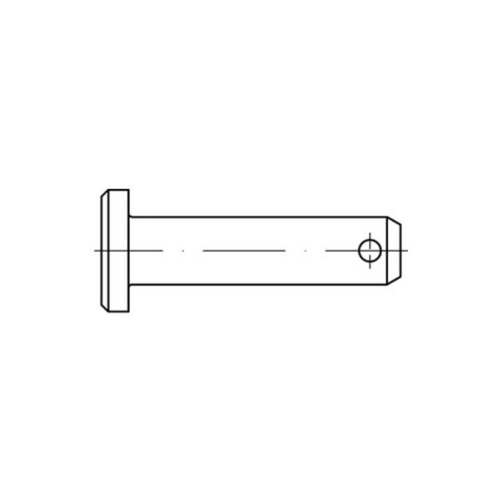 B-Ware Reyher Iso 2341 Bolzen Stift Stahl Kopf H11 B 20x65x57 Galvanisch 3 Stück - 4051426023322