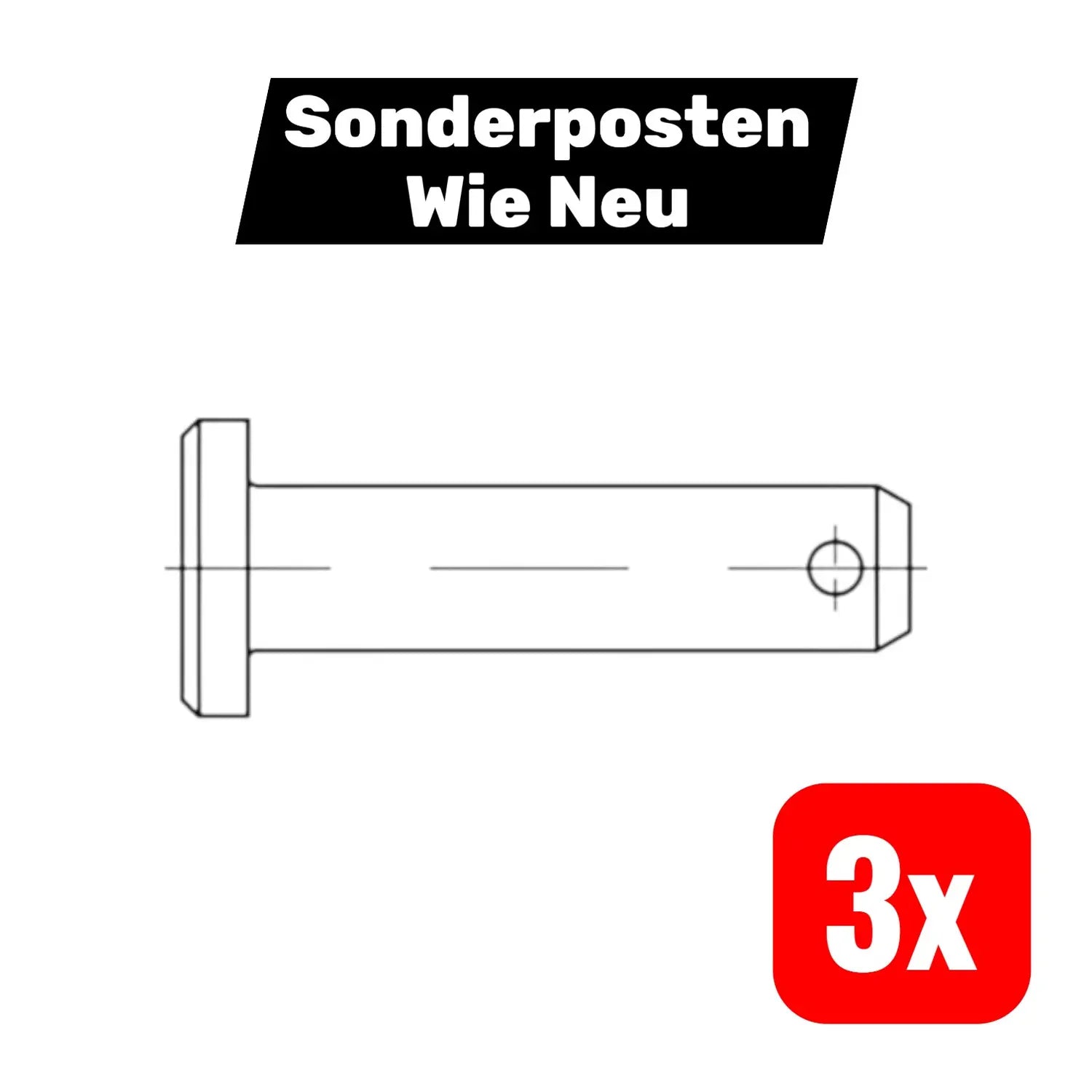 B-Ware Reyher Iso 2341 Bolzen Stift Stahl Kopf H11 B 20x65x57 Galvanisch 3 Stück - 4051426023322