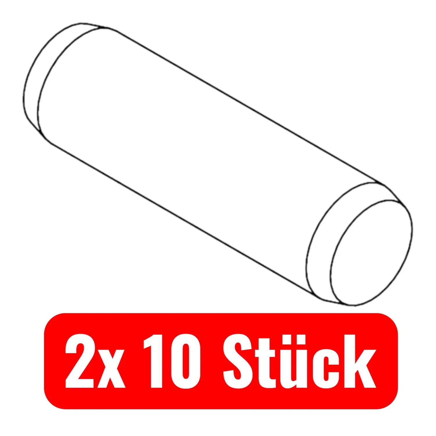 B-Ware Iso Zylinderstift Stifte Iso 8734 Stahl M6x120 Durchgehärtet 2x10 Stück - 4053569603423