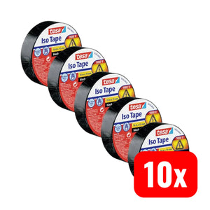 B-Ware Tesa Isolierband Klebeband Schwarz Reparatur Bündeln 10m X 15mm 5er Pack 10 Sets
