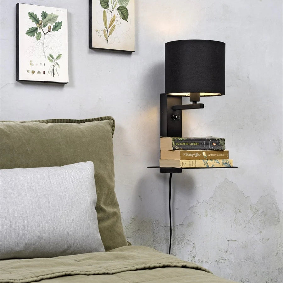 IT'S ABOUT ROMI Wandleuchte Wandleuchter Florence Schirm schwarz Indoor E14 LED - 8716248082709