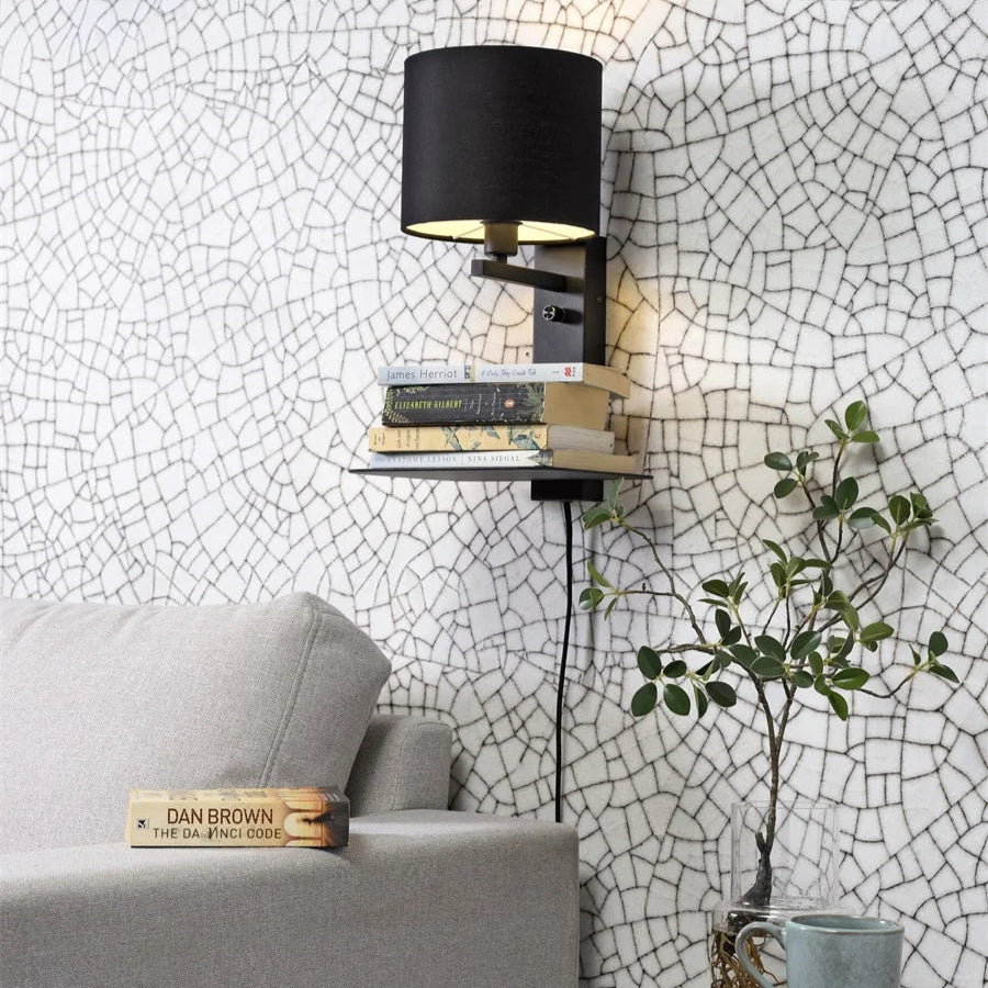IT'S ABOUT ROMI Wandleuchte Wandleuchter Florence Schirm schwarz Indoor E14 LED - 8716248082709