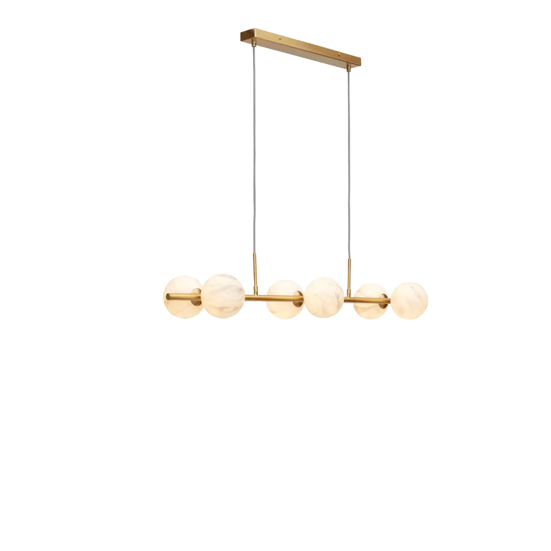 B-Ware It's About Ro Mi Hängeleuchte Pendelleuchte Carrara Globus Glas Gold 6 Flammig - 8716248087278