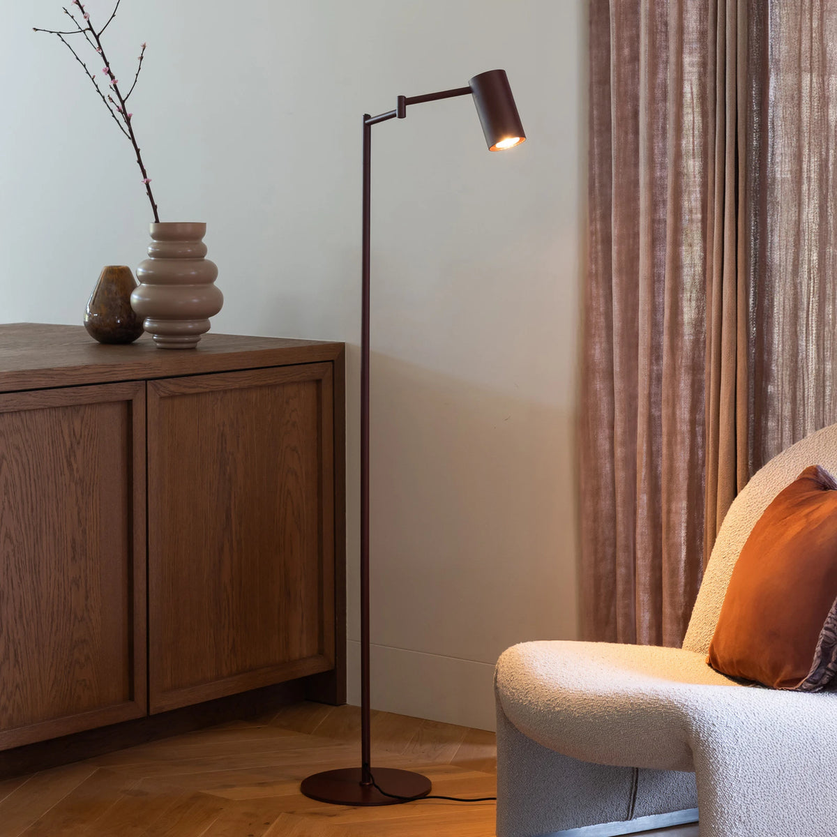 IT'S ABOUT ROMI Stehlampe Stehleuchte Bilbao Eisen dunkelrot 154 cm GU10 LED - 8716248097352