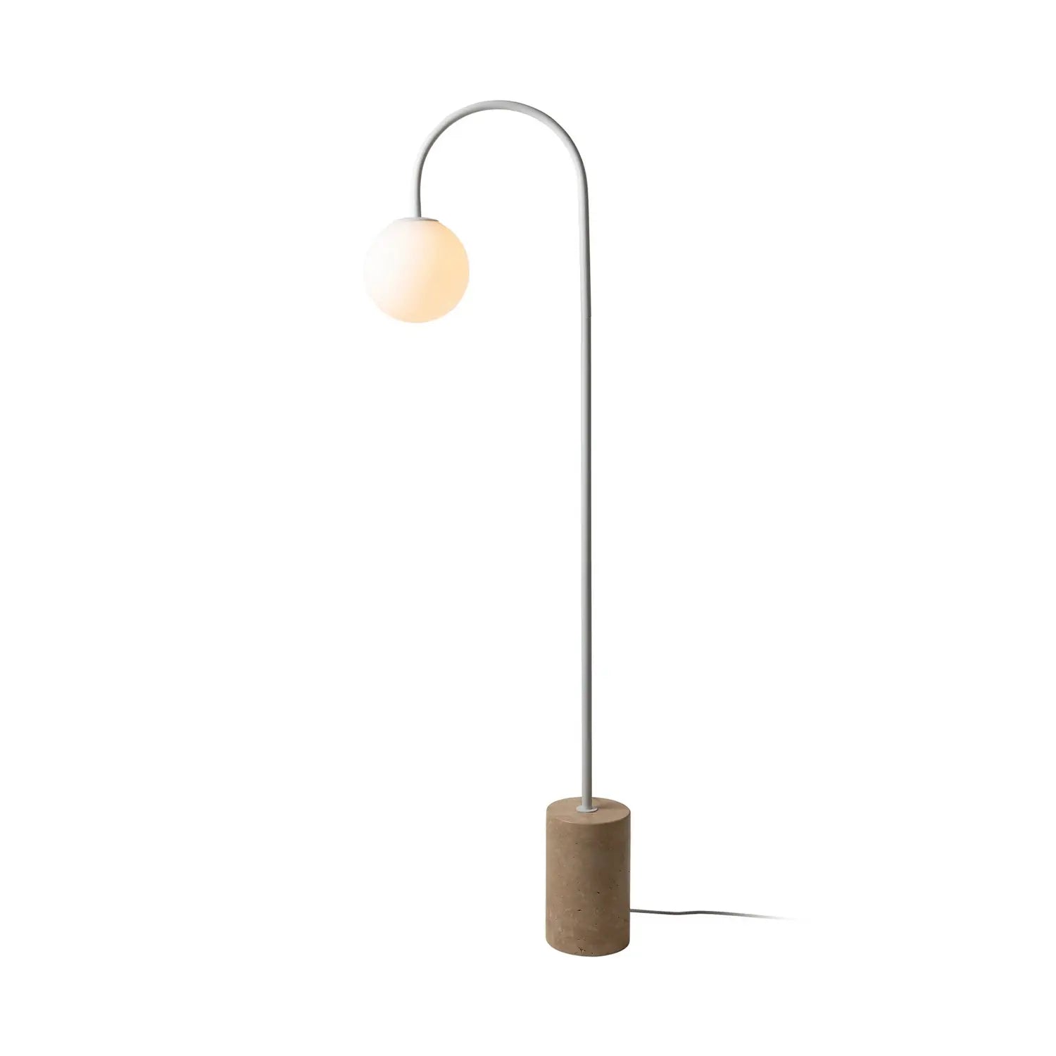 B-Ware It's About Romi Bogenlampe Stehleuchte Lampe Tivoli Weiß Glas Stein 163 Cm - 8716248097659