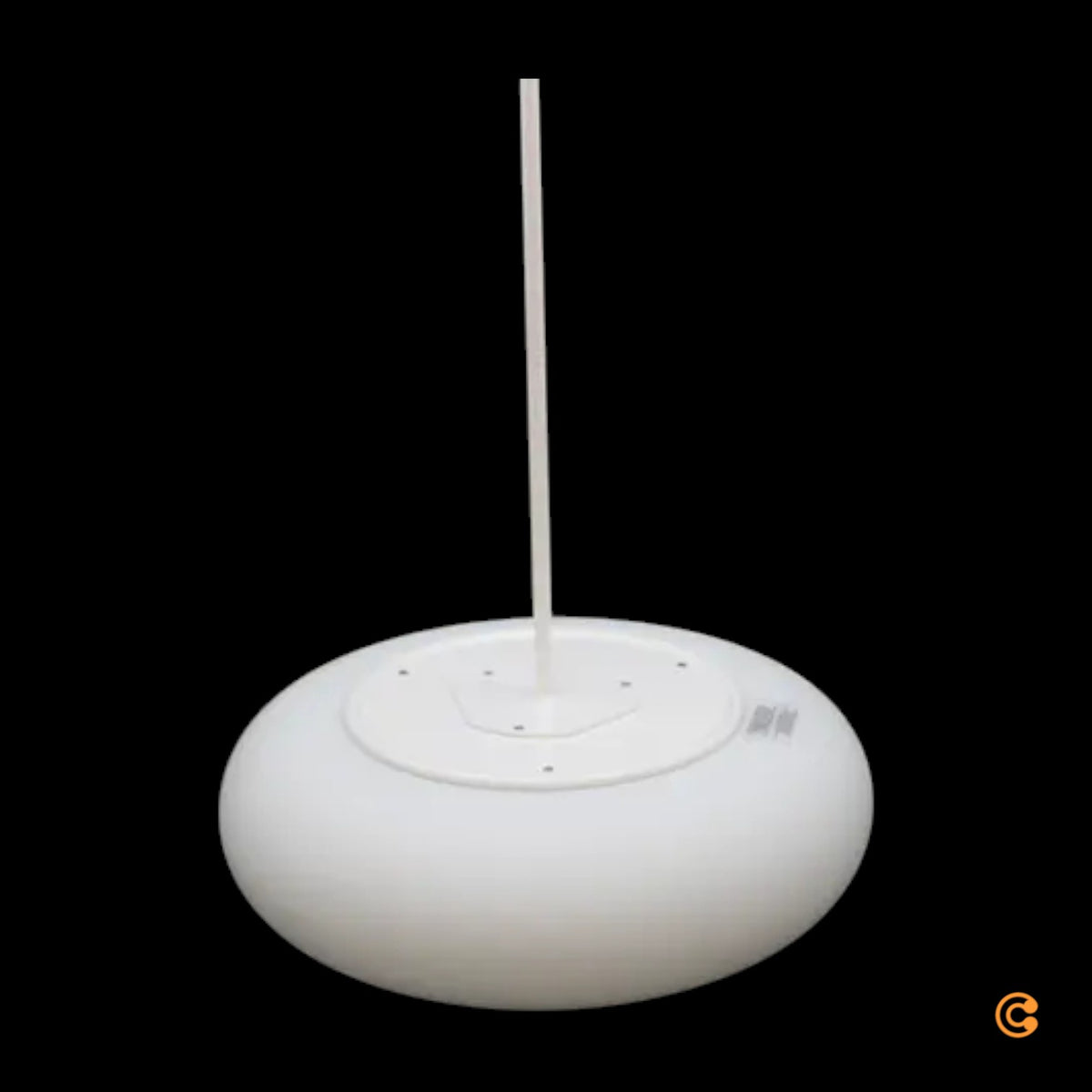 Itka Hängeleuchte Pendelleuchte weiß Glas Ø 50 cm Wohnraumbeleuchtung weiß - 8052993039828