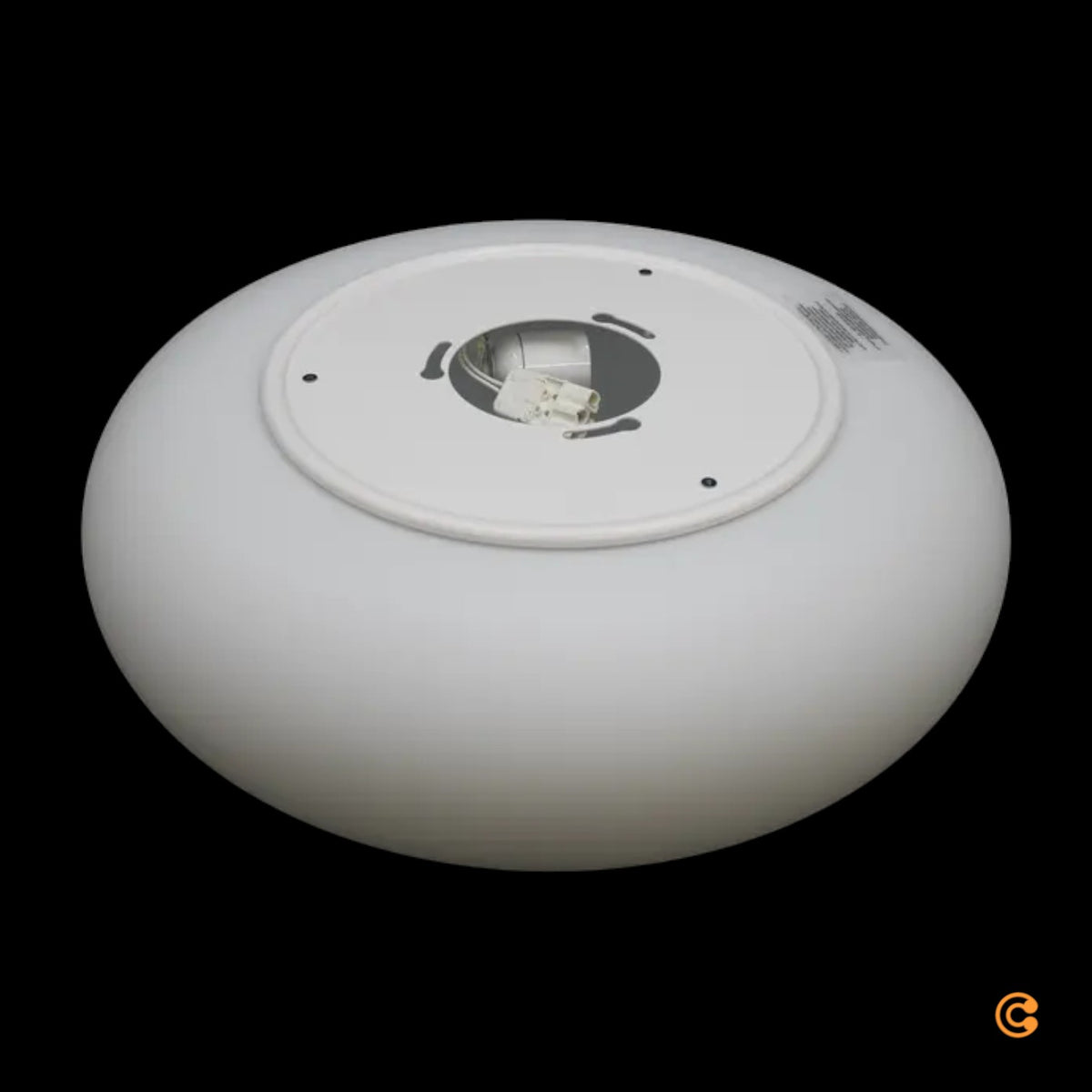Itka Hängeleuchte Pendelleuchte weiß Glas Ø 50 cm Wohnraumbeleuchtung weiß - 8052993039828