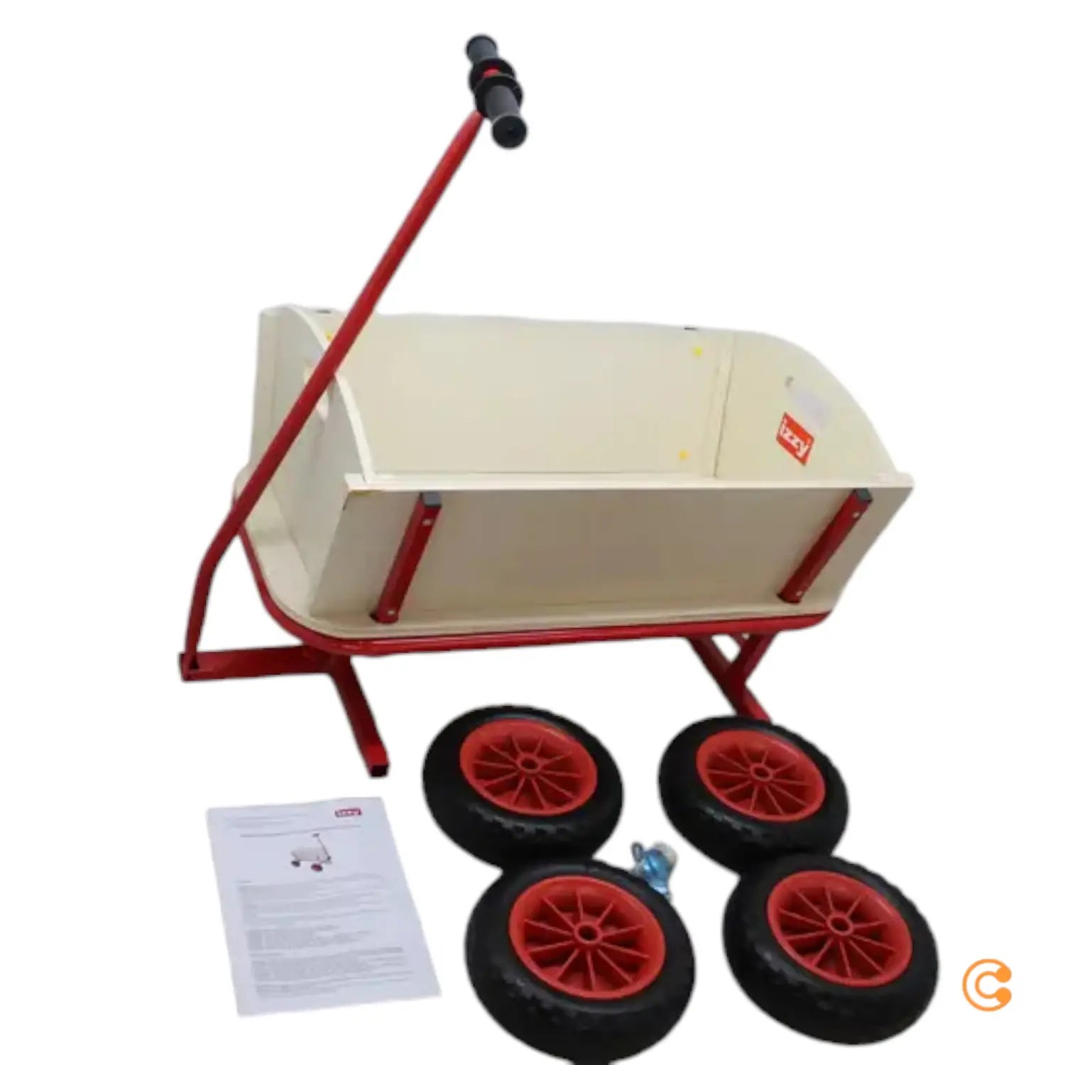 B-Ware Izzy Bollerwagen Holzbollerwagen Kinder Luftreifen 100kg Wagen Siehe Text/Foto - 4047385740448