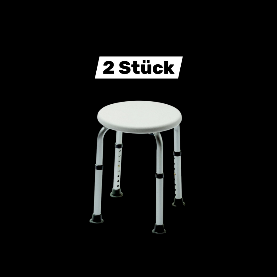 Izzy Runder Badehocker Duschsitz Hocker Badstuhl Duschhilfe Senioren 2 Stück B-Ware - 4047385782004