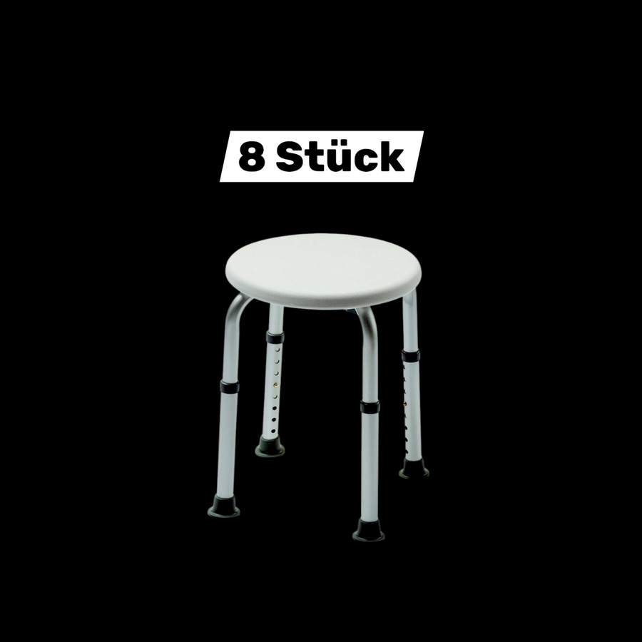Izzy Runder Badehocker Duschsitz Hocker Badstuhl Duschhilfe 8 Stück B-Ware - 4047385782004