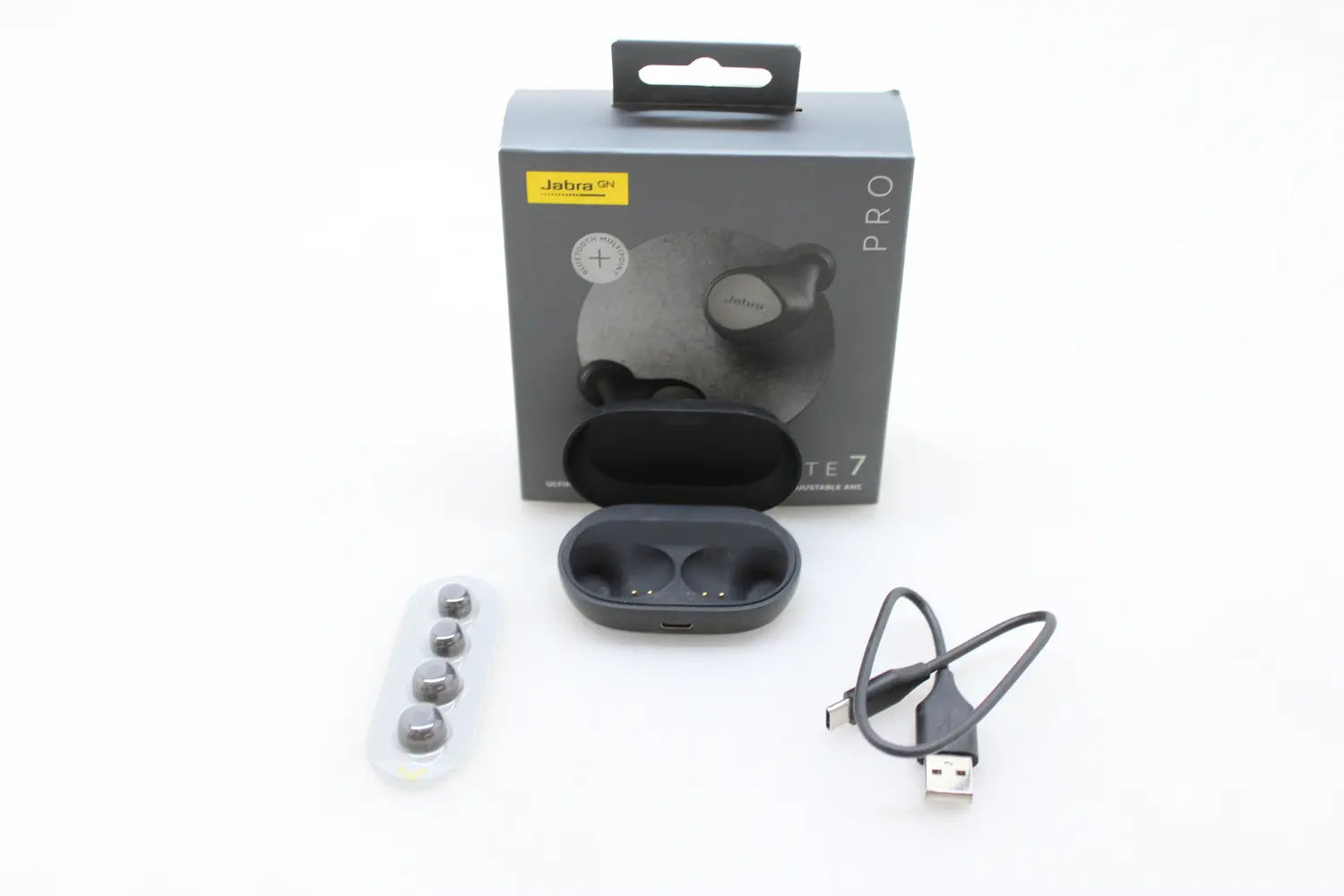 C-Ware Jabra Kopfhörer Ohrhörer Elite 7 Pro Anc True Wireless Bluetooth Titan Ladecase - 5707055052354