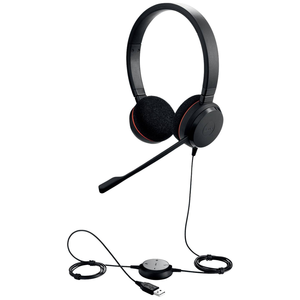 Jabra Headset Kopfhörer Evolve 20 On Ear Stereo kabelgebunden Schwarz Mikrofon - 5706991016970