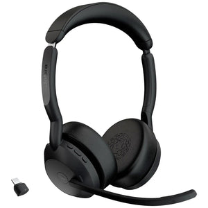 B-Ware Jabra Evolve2 55 Ms Stereo Funk Headset Kopfhörer Wireless Schwarz Bluetooth425