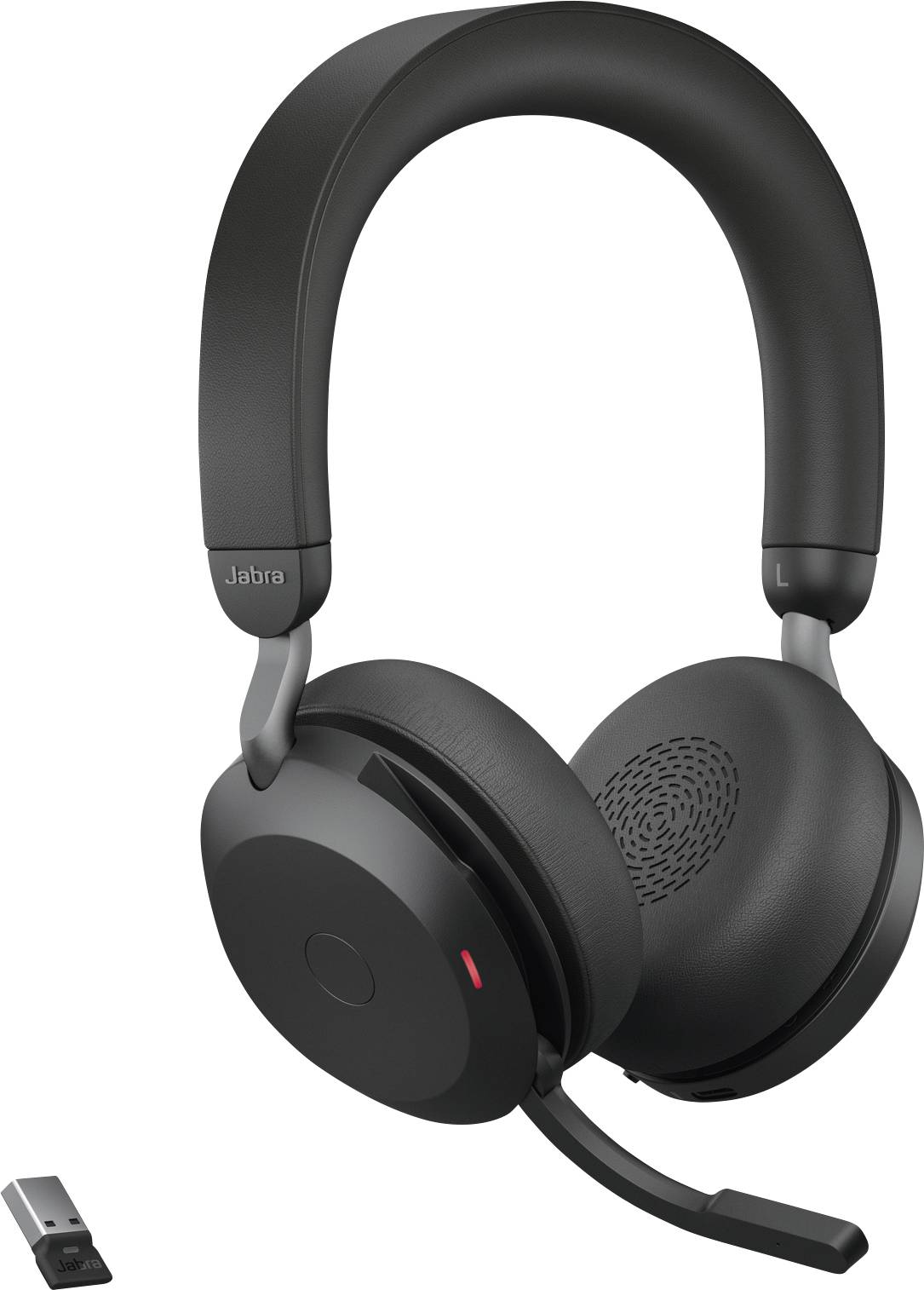 Jabra Evolve2 75 Telefon On Ear Headset Bluetooth kabelgebunden Stereo Schwarz - 5706991024388