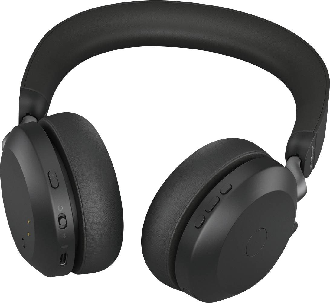 Jabra Evolve2 75 Telefon On Ear Headset Bluetooth kabelgebunden Stereo Schwarz - 5706991024388