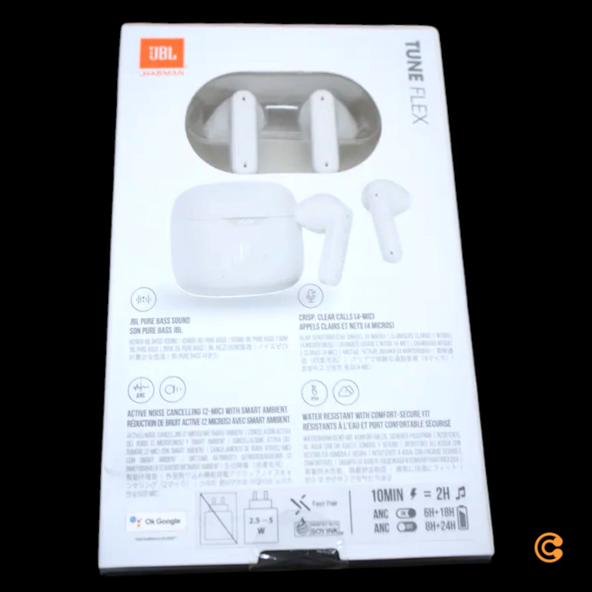 JBL In Ear Headset Kopfhörer Tune Flex Bluetooth Weiß Noise Cancelling Ladecase - 6925281930584