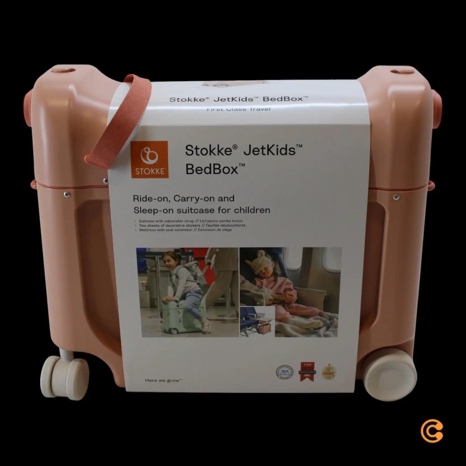 B-Ware Jet Kids By Stokke Bed Box Kindertrolley Kinderkoffer Handgepäck Coral Pink - 7040356813018