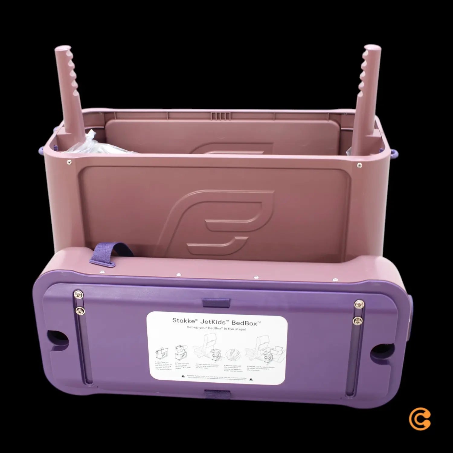 B-Ware Jet Kids By Stokke Bed Box Kindertrolley Kinderkoffer Reisekoffer Hazy Lilac - 7040356813063